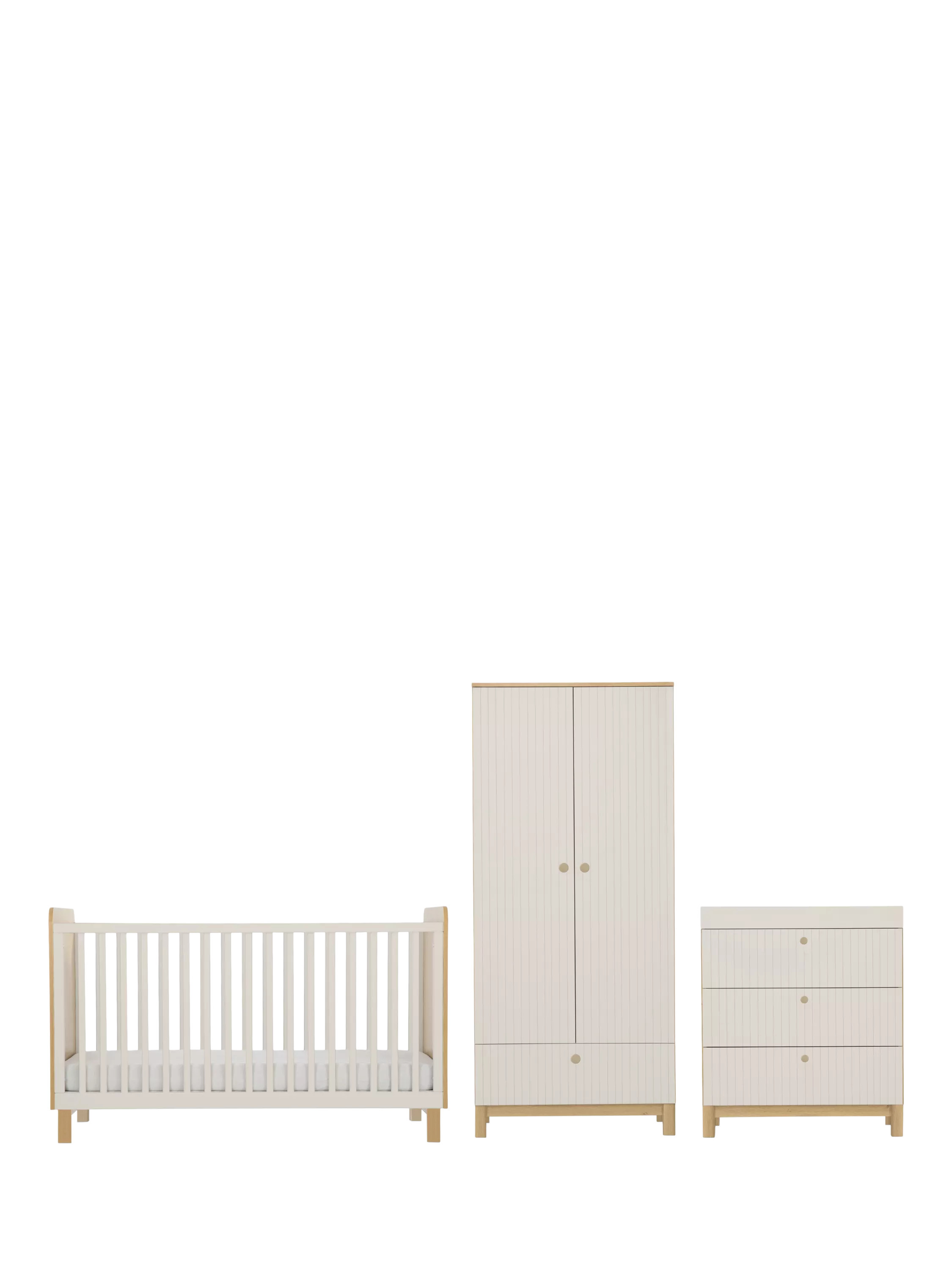 CuddleCo Remi Cotbed, Changing Table Dresser and Double Wardrobe | John Lewis (UK)