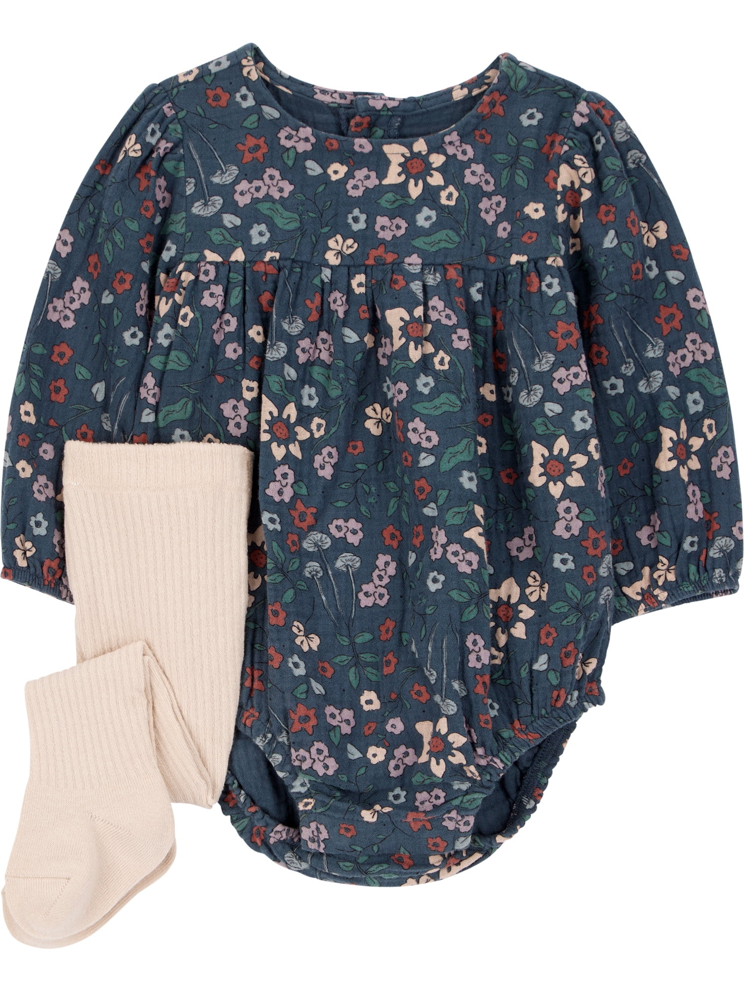 Carter's Child of Mine Baby Girl Bubble Romper Set, 2-Piece, Sizes 0/3-24 Months | Walmart (US)