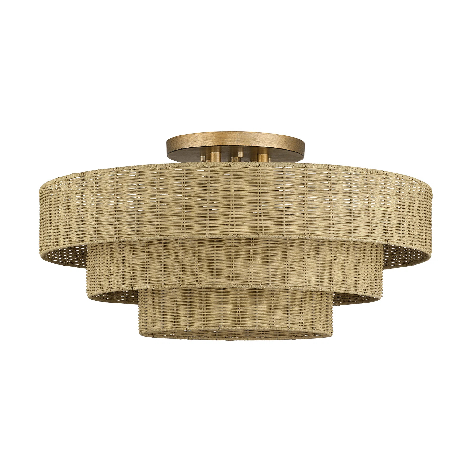 Weavington 5 Light Antique Gold Leaf Extra Large Semi-flush | Wayfair North America