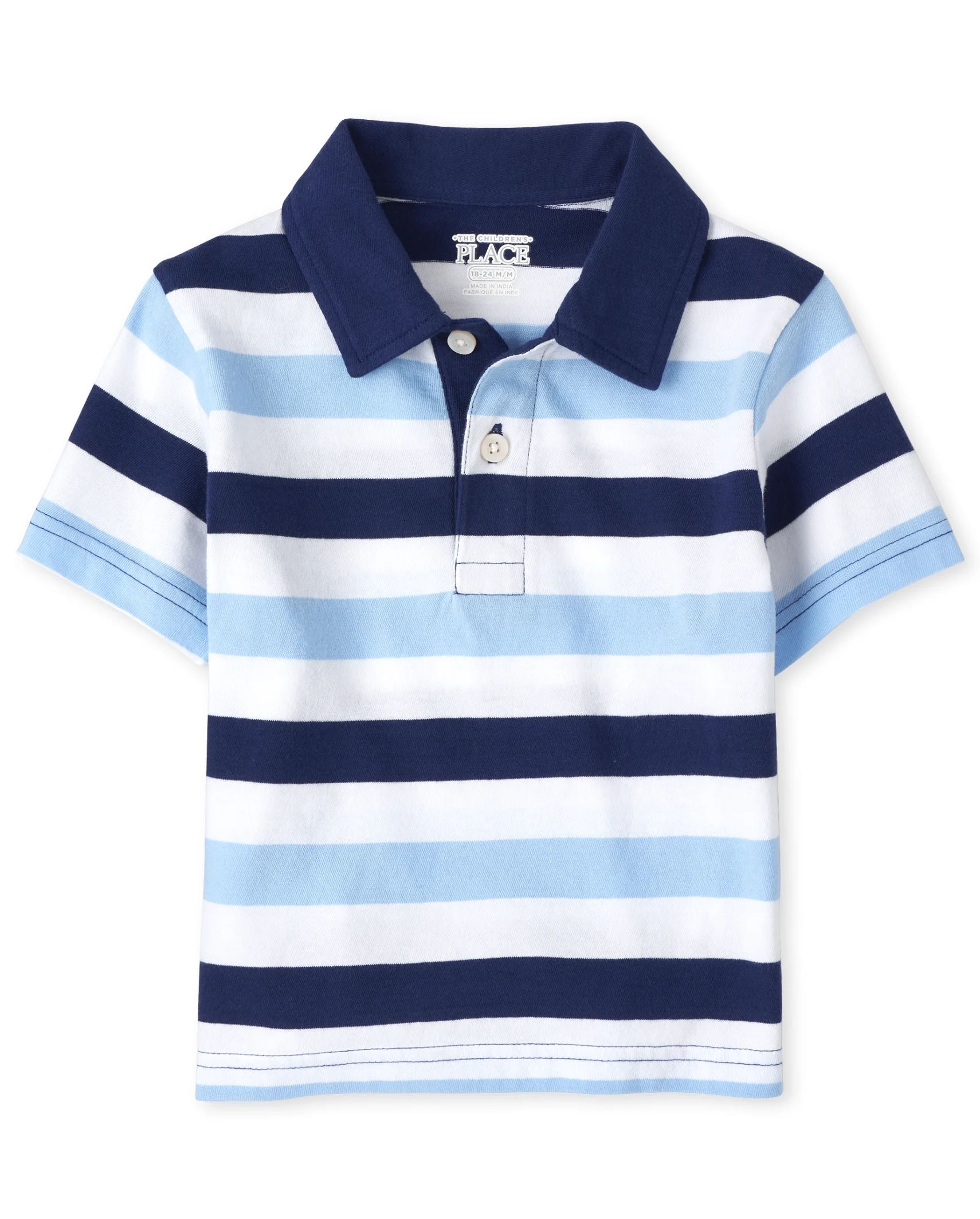 Baby And Toddler Boys Short Sleeve Striped Jersey Polo | The Children's Place  - CREEK | The Children's Place