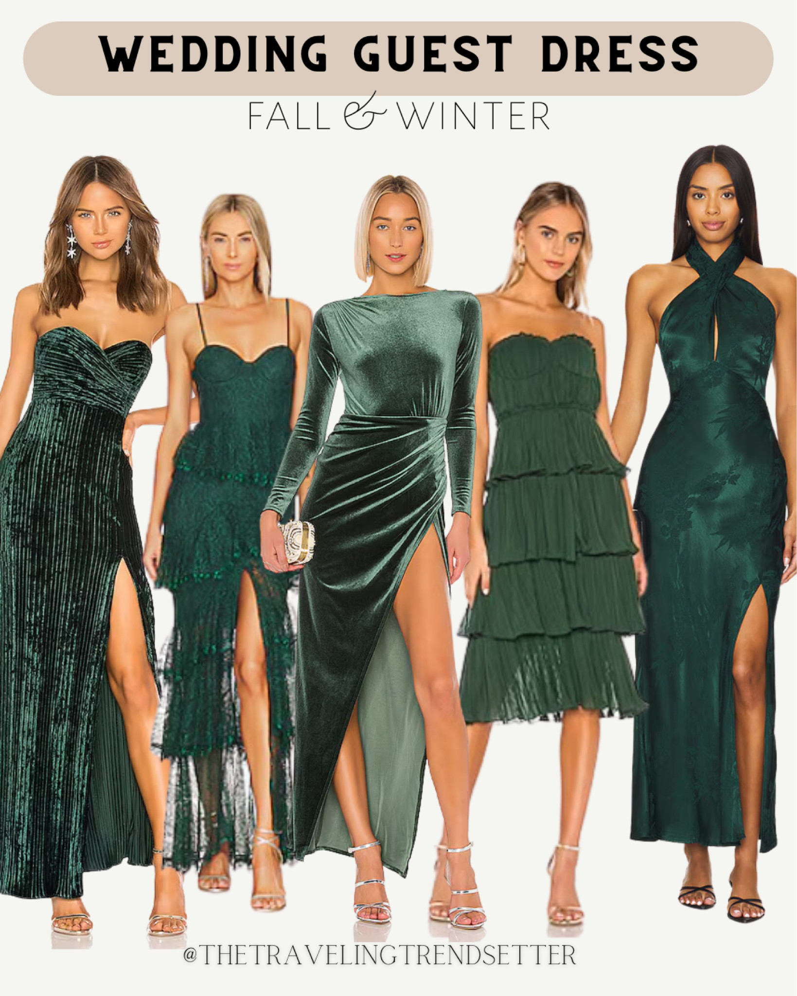 Wedding guest fall and winter green dress ideas - formal - Christmas - holiday party dresses - formal
Maxi dress a revolve 

#LTKMidsize #LTKWedding #LTKParties