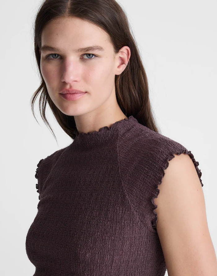 Smocked Mockneck Tank | Madewell