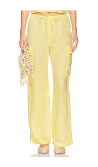 LSPACE Sundown Cargo Pant in Yellow. - size S | Revolve Clothing (Global)