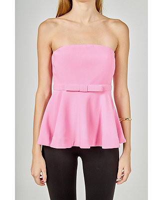 endless rose Women's Strapless Flared Top - Macy's | Macy's