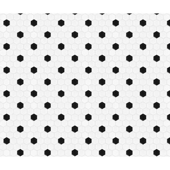 Satori Hudson Brilliant White and Black 10-in x 12-in Matte Porcelain Hexagon and Wall Tile (0.82... | Lowe's