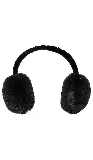 Fluffy Earwarmers in Black | Revolve Clothing (Global)