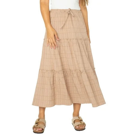 Celebrity Pink Women s and Women s Plus Tiered Maxi Skirt Sizes XS-4X | Walmart (US)