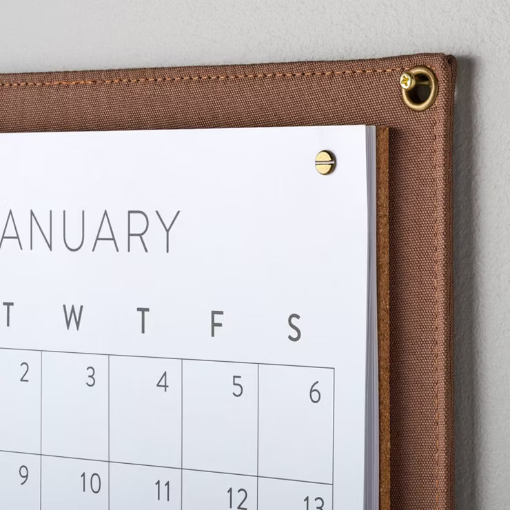 Canvas Pouch 2023-2024 Wall Calendar Brown/White - Hearth & Hand™ with Magnolia | Target