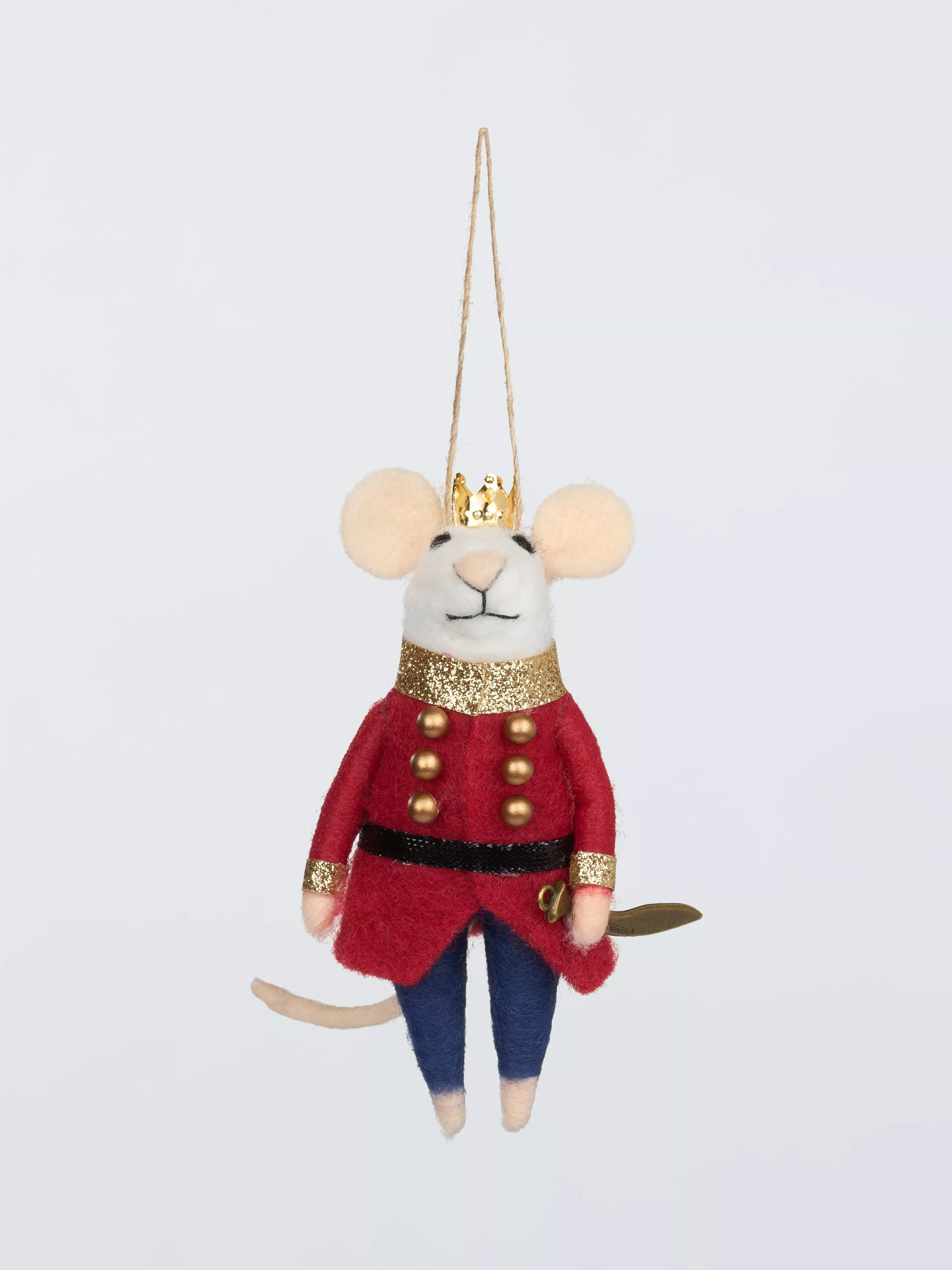 John Lewis King Mouse Felt Tree Decoration | John Lewis (UK)