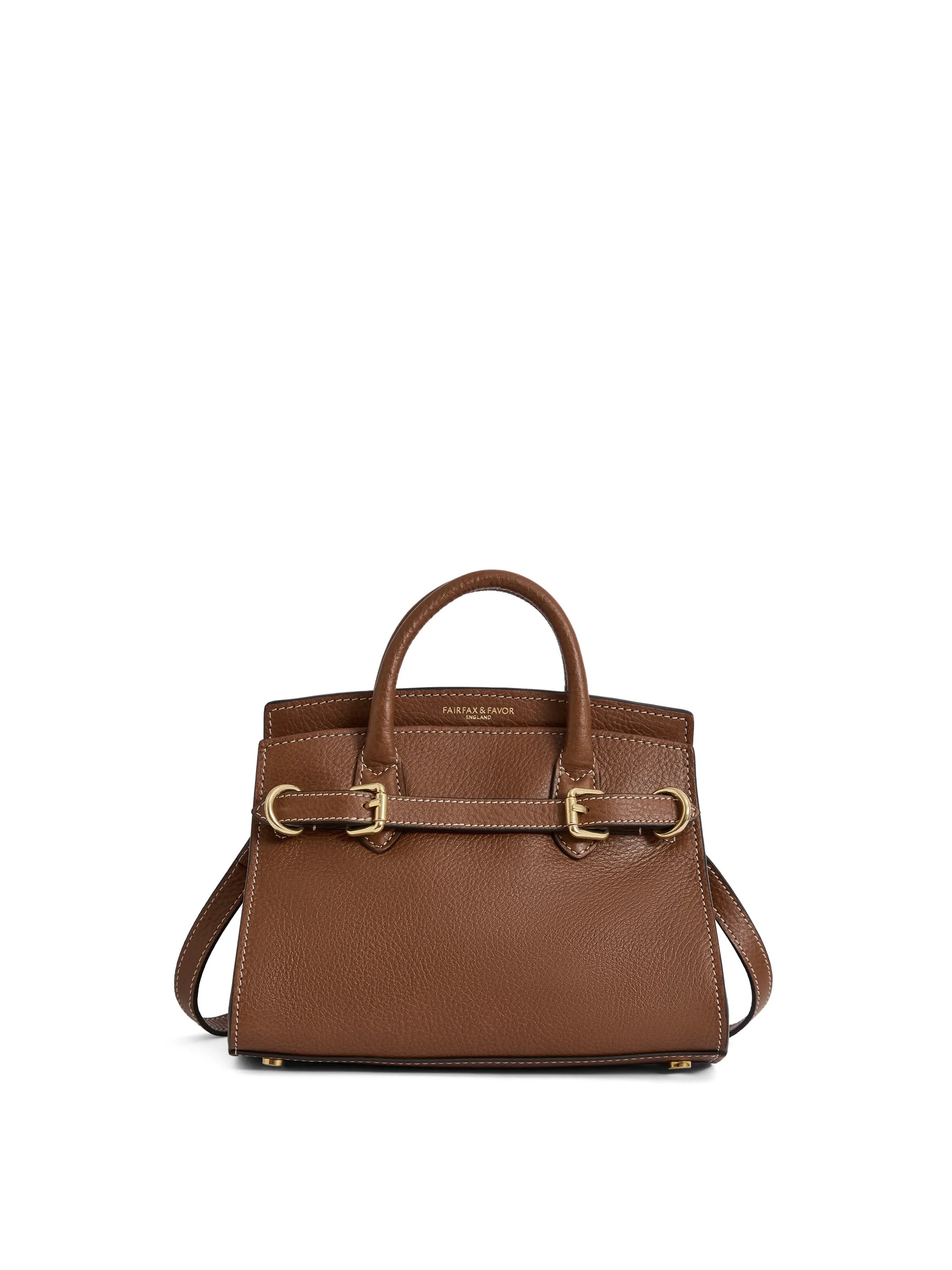 Town & Country Collection - Micro Top Handle Bag - Tan | Fairfax & Favor | Fairfax & Favor (UK)