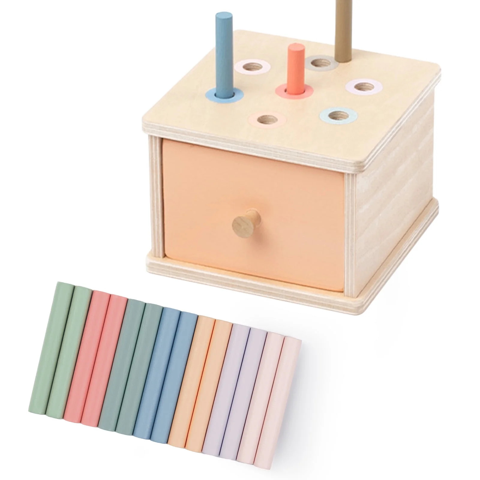 Montessori Toys for 2 3 4 5 Year Old - Wooden Object Permanence Box with Drawer Sensory Toys Shap... | Walmart (US)