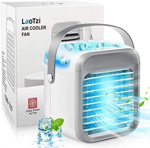 LaoTzi Portable Air Conditioner, Rechargeable Evaporative Air Conditioner Fan with 3 Speeds 7 Col... | Amazon (US)