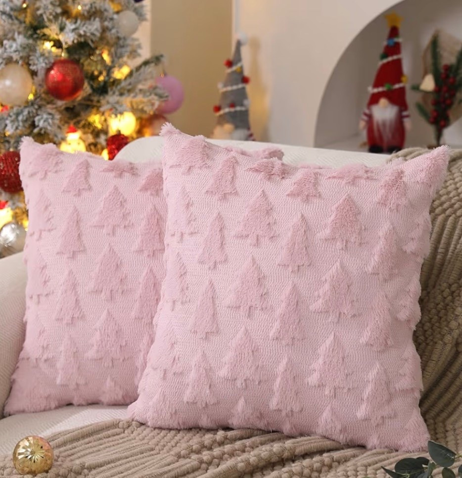 Pillow covers - Pink Christmas decorations for your girl #teengirls #festiveteenideas #pinkchristmas #holidays 

#LTKHoliday #LTKCyberWeek #LTKKids