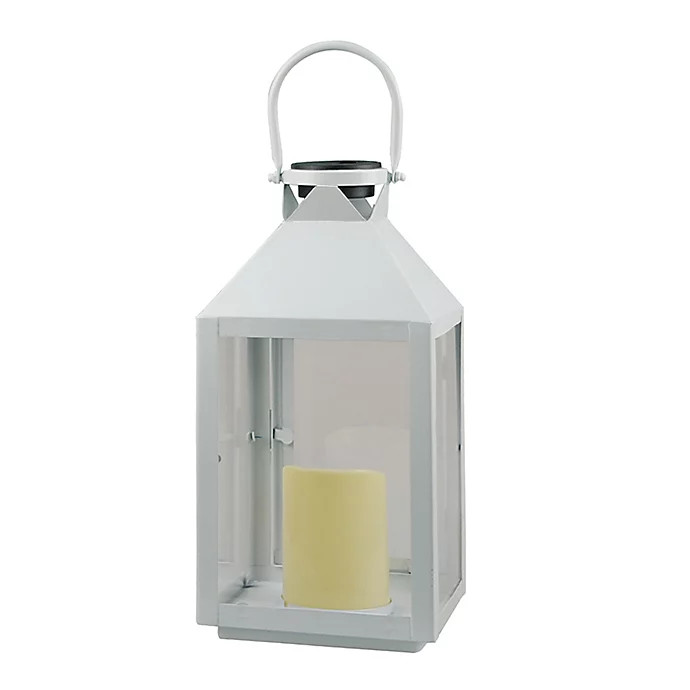 W Home™ Solar Small Metal Lantern | Bed Bath & Beyond | Bed Bath & Beyond