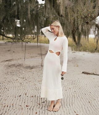 Antonio Melani x Style by Simkins Emily Long Sleeved Crochet Maxi Dress Swim Cover-Up | Dillard's | Dillard's