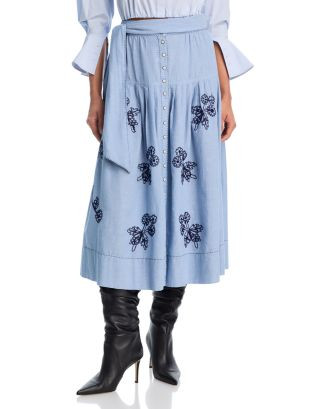 THE GREAT. & Stetson Chambray Midi Skirt | Bloomingdale's Women | Bloomingdale's (AU)