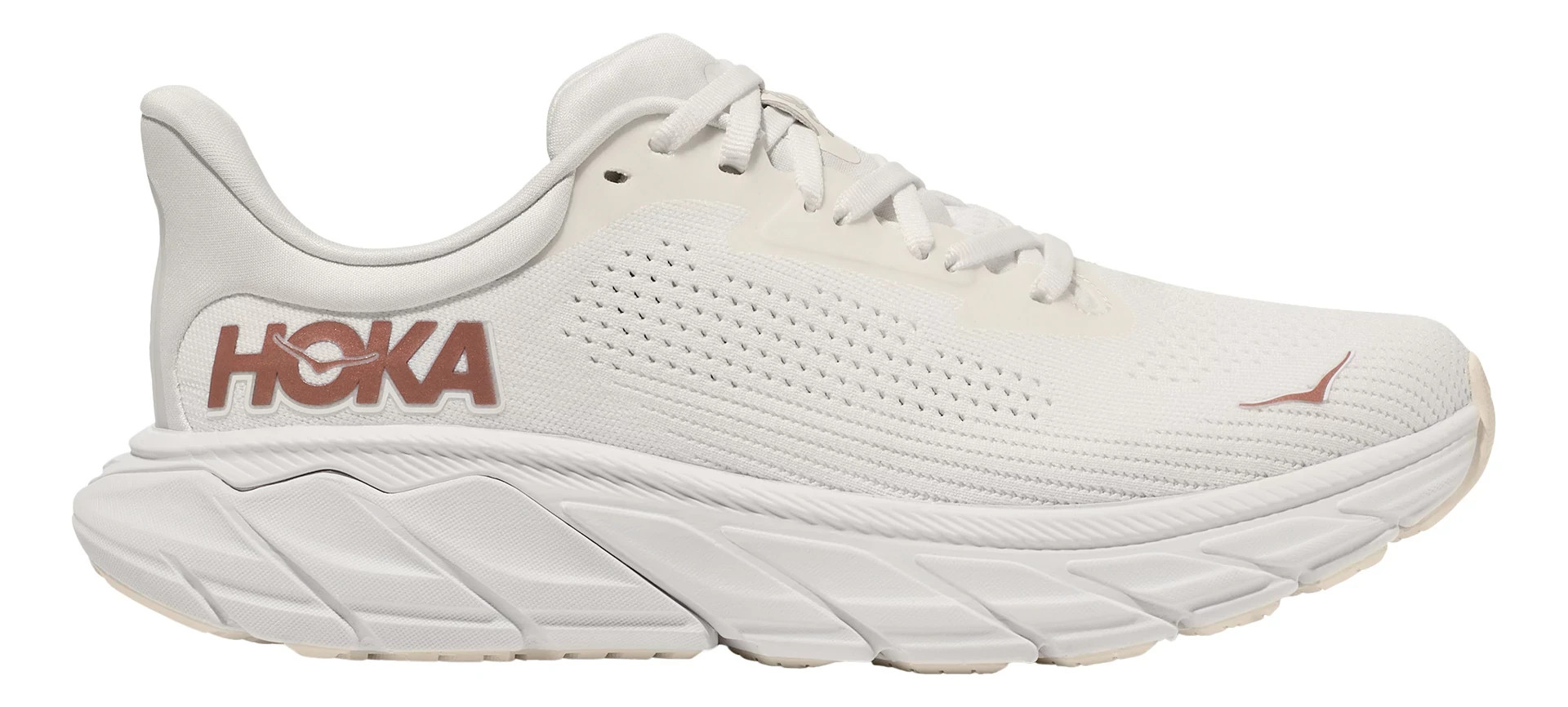 Women's HOKA Arahi 7 - White / Rose Gold, Size: 9, Medium | Footwear - Road Runner Sports | Road Runner Sports