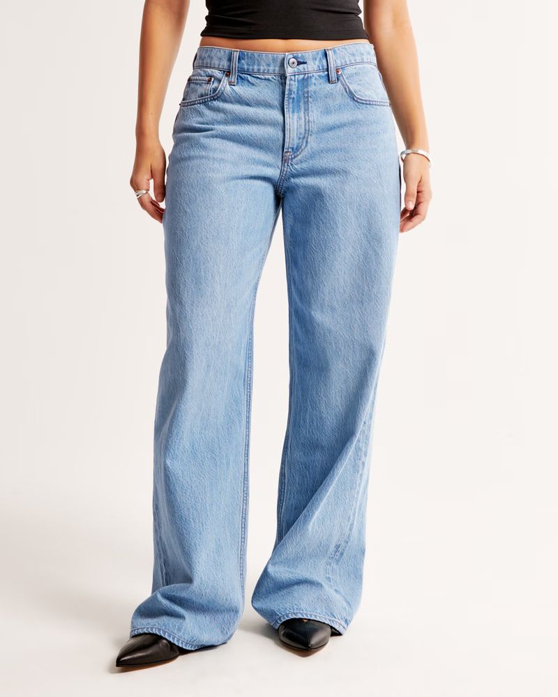 Women's Curve Love Low Rise Ultra Loose Jean | Women's Bottoms | Abercrombie.com | Abercrombie & Fitch (US)