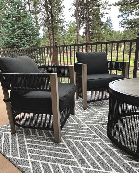 This conversation set is a must have…reminds me of a designer brand but for less and on sale now! Comes with 4 beautifully made chairs and a center table. Enjoy a glass of wine and appetizers out here with friends or have a game night with the family . Outdoor patio furniture @walmart #walmartpartner #walmarthome 


#LTKhome #LTKSeasonal #LTKsalealert
