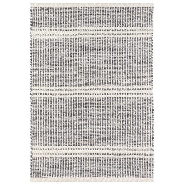 Malta Grey Woven Wool Rug | Annie Selke