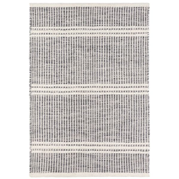 Malta Grey Woven Wool Rug | Annie Selke