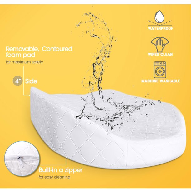 Baby Changing Basket - Contoured Foam Pad, Waterproof Cover, Wipeable - Changing Pad for Dresser ... | Walmart (US)