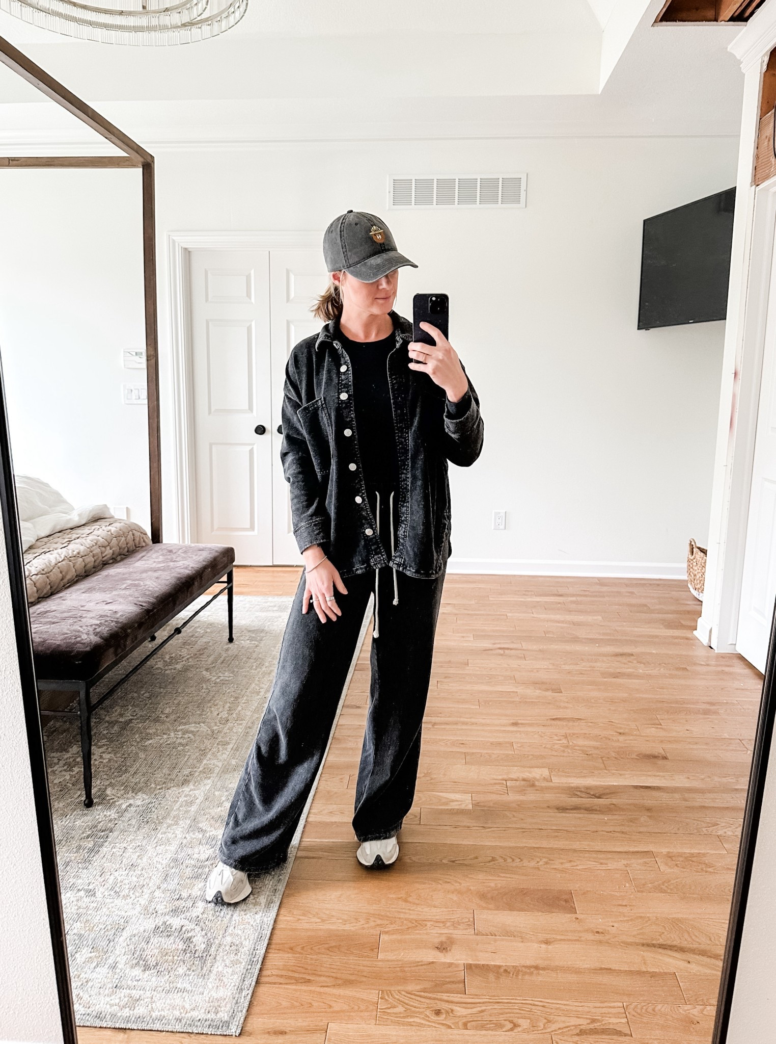 Rainy catch up Monday outfit… peep the water damage from a broken shower valve 🫠 it’s been an eventful week! 

#LTKSeasonal #LTKFindsUnder100 #LTKStyleTip