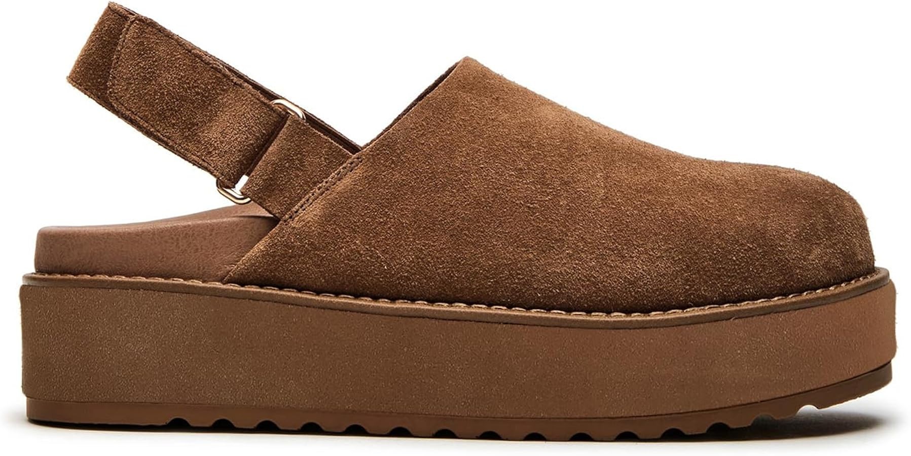 Women's Platform Slingback Clogs Suede Leather Short Ankle Mini Boots Comfy House Sneakers Anti-S... | Amazon (US)