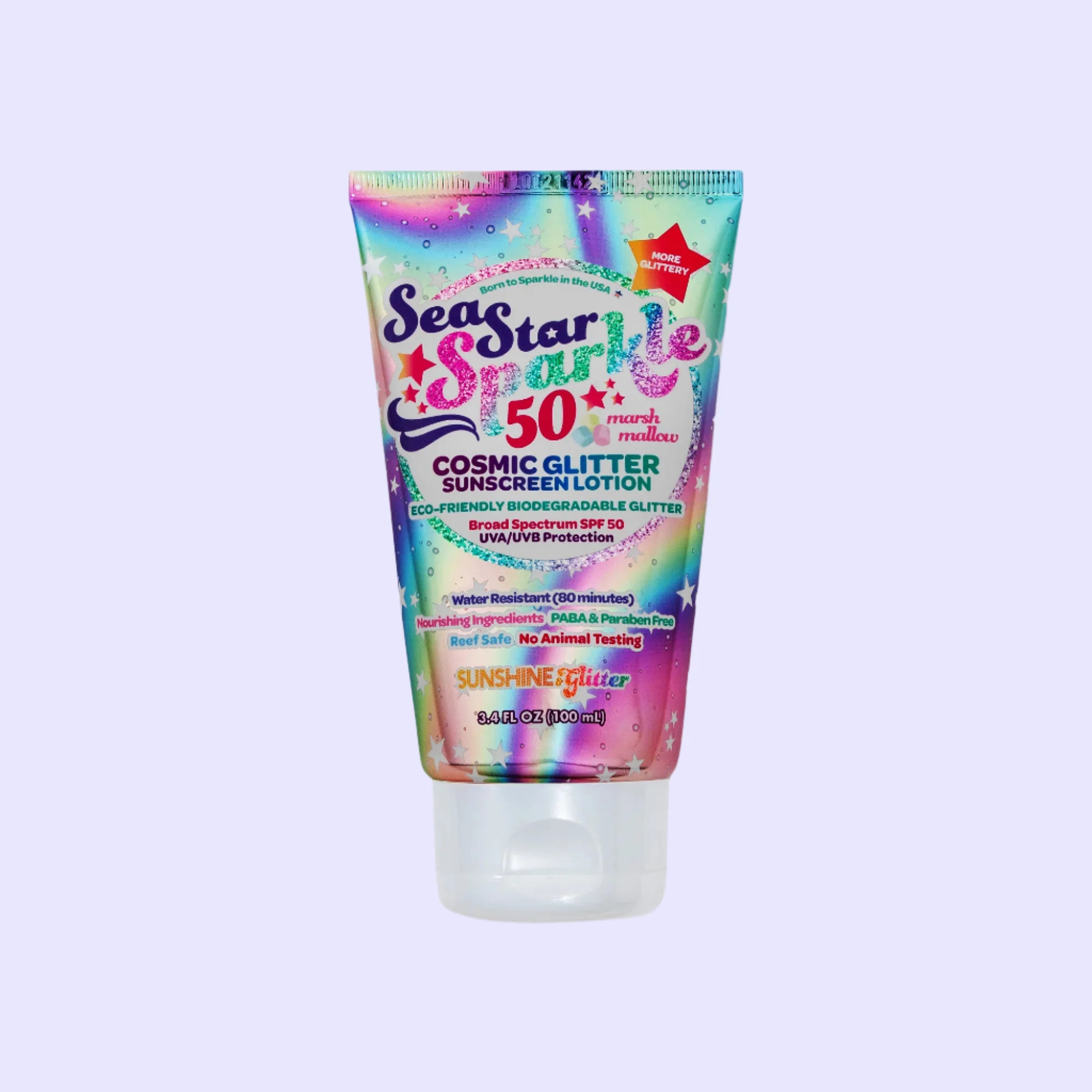 Sea Star Sparkle - Cosmic Glitter - SPF 50 - Biodegradable Glitter Sunscreen | Sunshine & Glitter