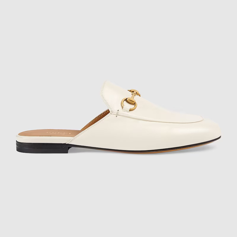 GUCCI Women's Princetown Slipper, White, Leather | Gucci (US)