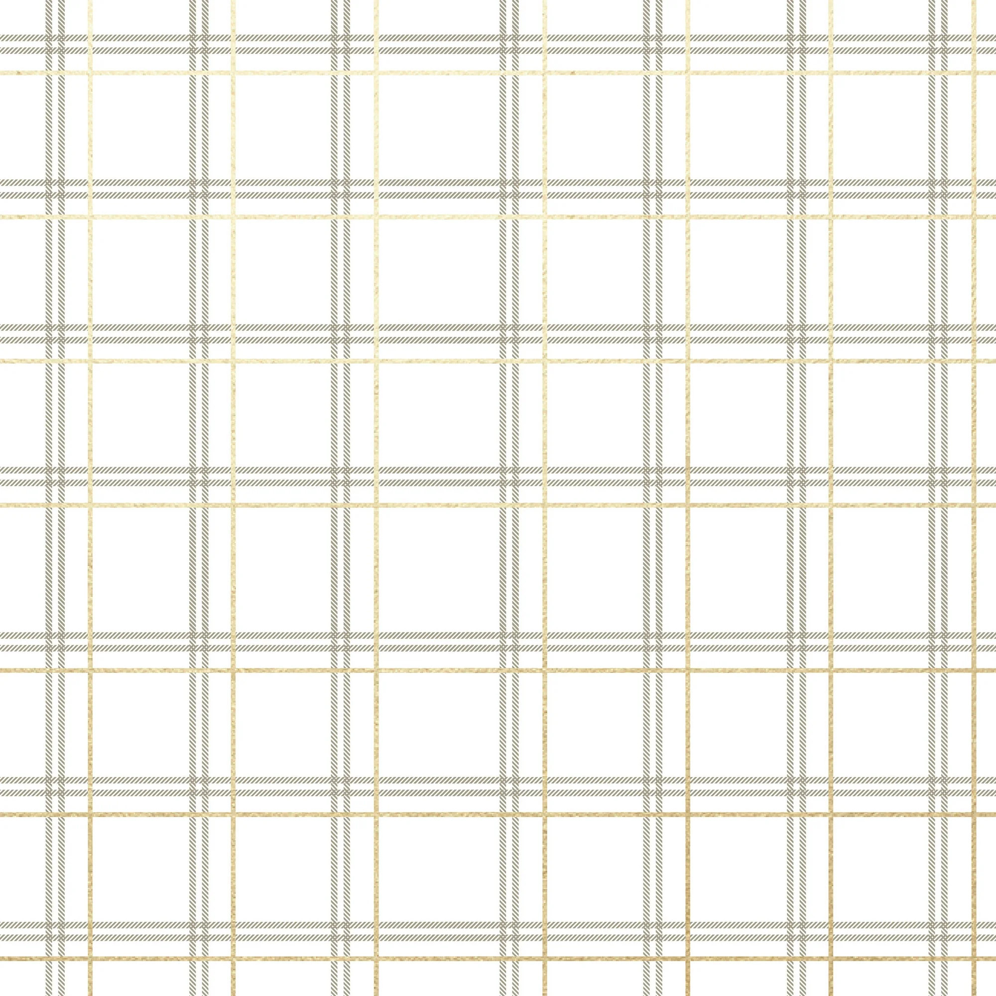 Gold and White Plaid Premium Heavyweight Christmas Wrapping Paper, 25 sq ft, by My Texas House | Walmart (US)