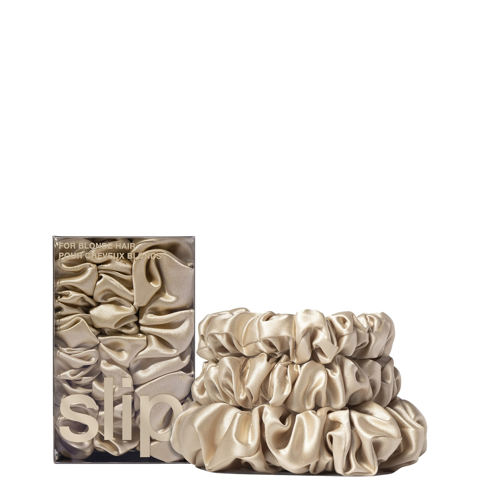 Slip Pure Silk Back To Basics Assorted Scrunchie Set - Light Brown | LOOKFANTASTIC | Look Fantastic (UK)