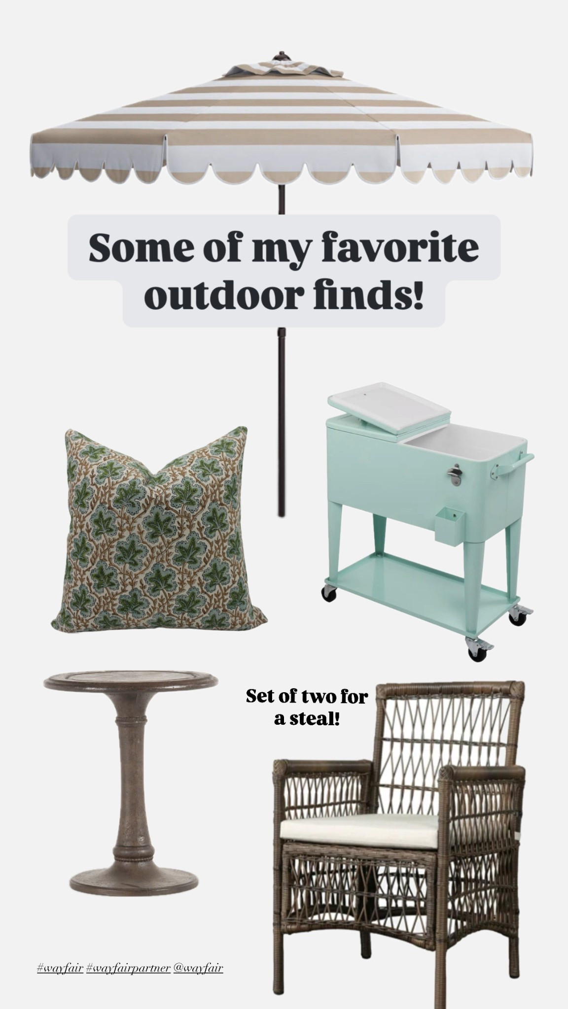 Some favorite outdoor finds! Time for The Big Outdoor Sale with up to 50% off, and fast and free shipping over $35!

@wayfair #wayfair #wayfairpartner