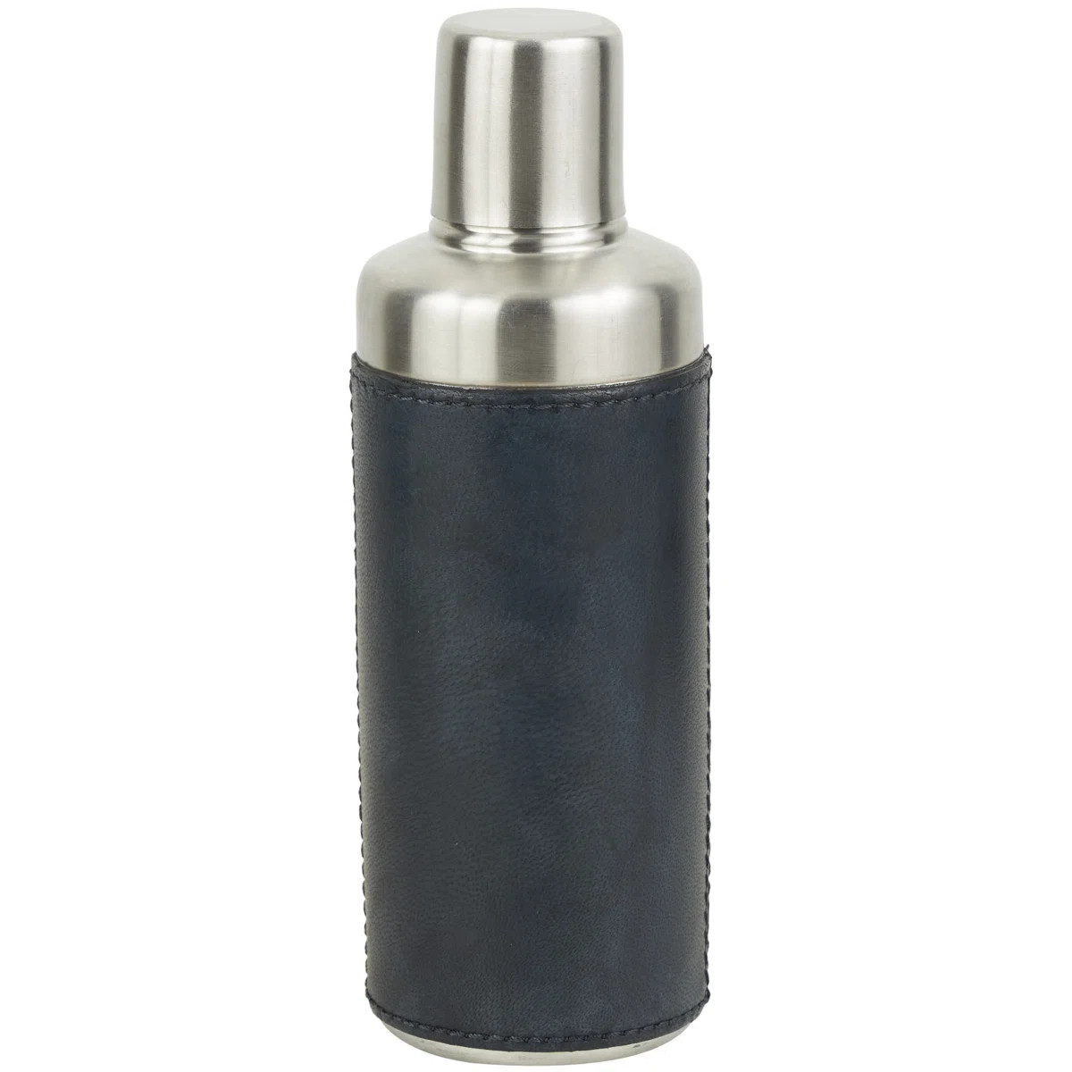 Novogratz Leather Handmade Cocktail Shaker with Silver Top | Wayfair | Wayfair North America