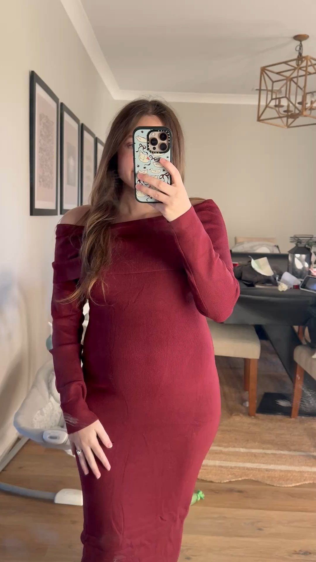 Midi sweater dress from Amazon! 
Fall dress, holiday dresses, Christmas dress, fall dresses, burgundy, off the shoulder Wedding guest dress, amazon dresses, Amazon dress, wedding guest dresses, winter wedding, try on, Amazon fashion, Amazon style 

#LTKWedding #LTKHoliday #LTKBump