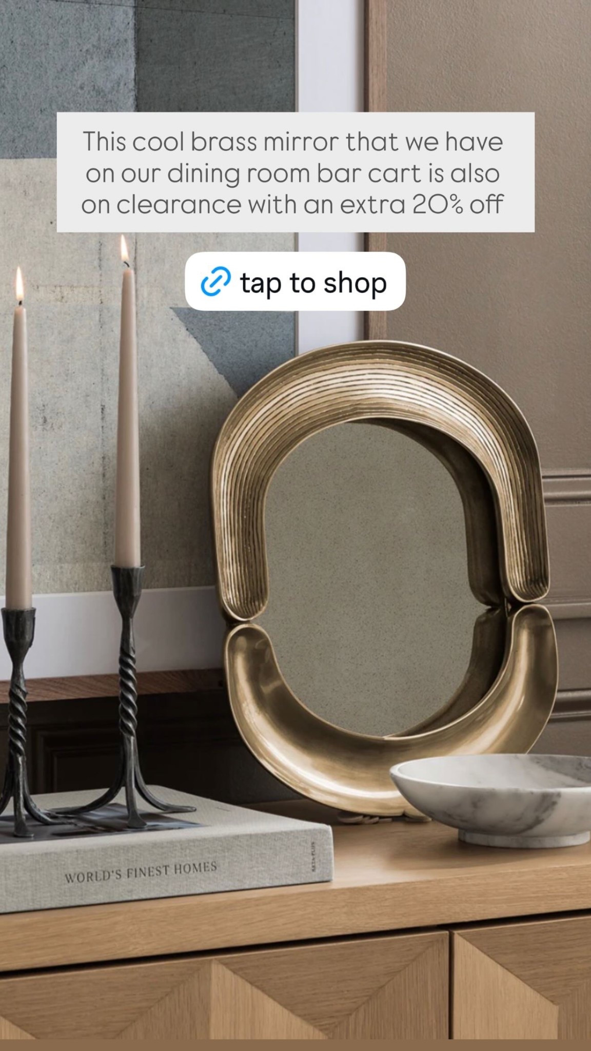 This cool brass mirror that we have on our dining room bar cart is also on clearance with an extra 20% off! Linking it along with some other favorites from McGee & Co 🙌🏻

#LTKSeasonal #LTKHome #LTKSaleAlert