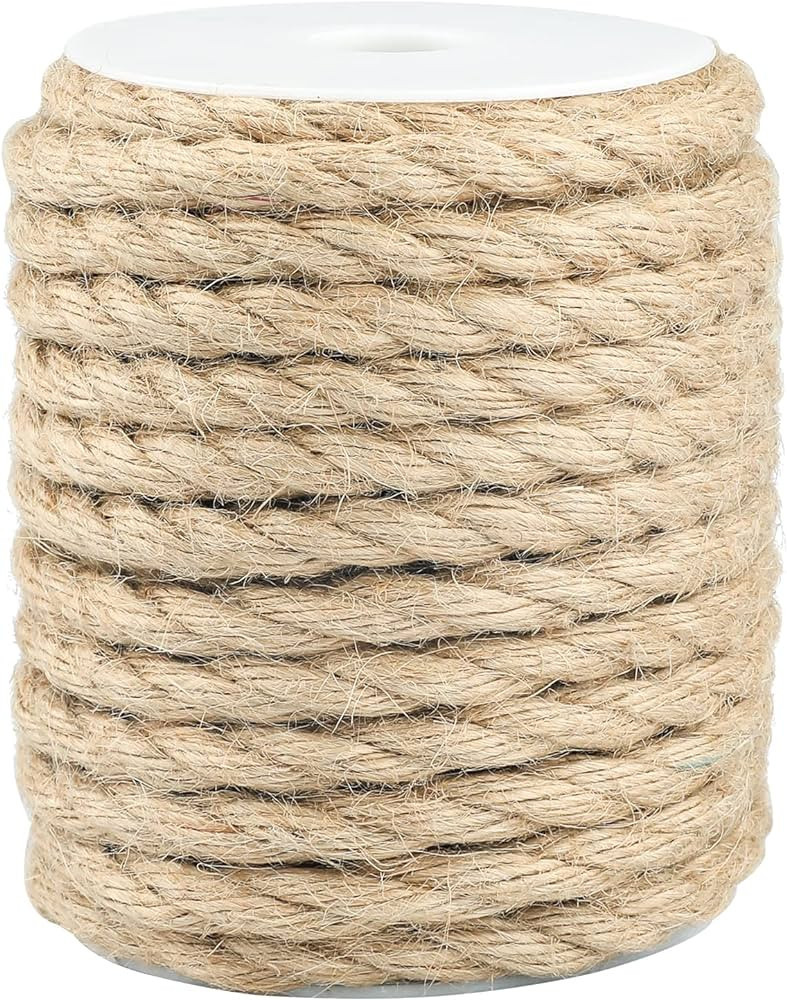 joycraft 10MM Jute Rope,32Feet Strong and Heavy Duty Jute Twine, Brown Decoration Hemp Twine Stri... | Amazon (US)