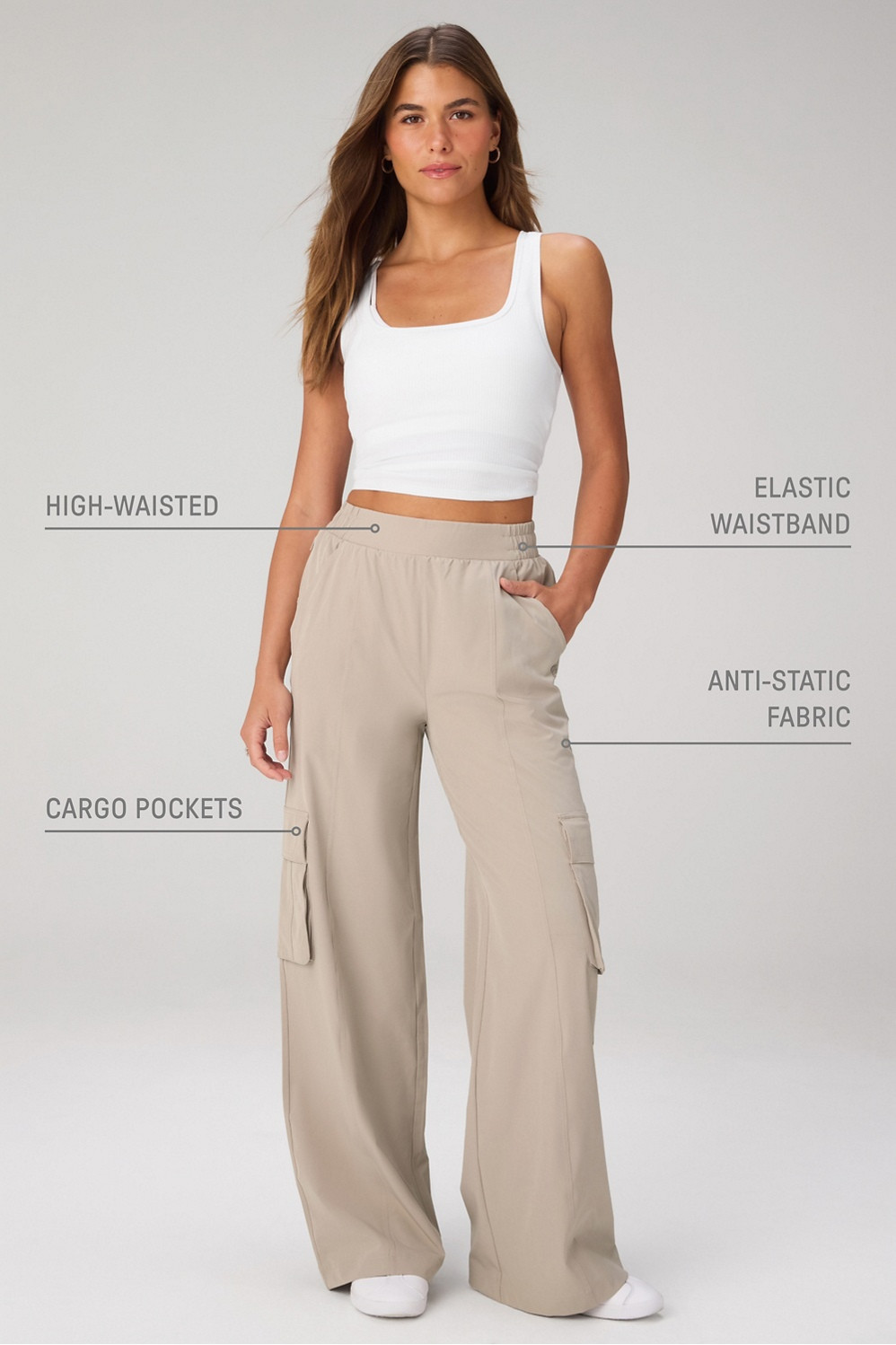 Downtown Wide Leg Cargo Pant | Fabletics