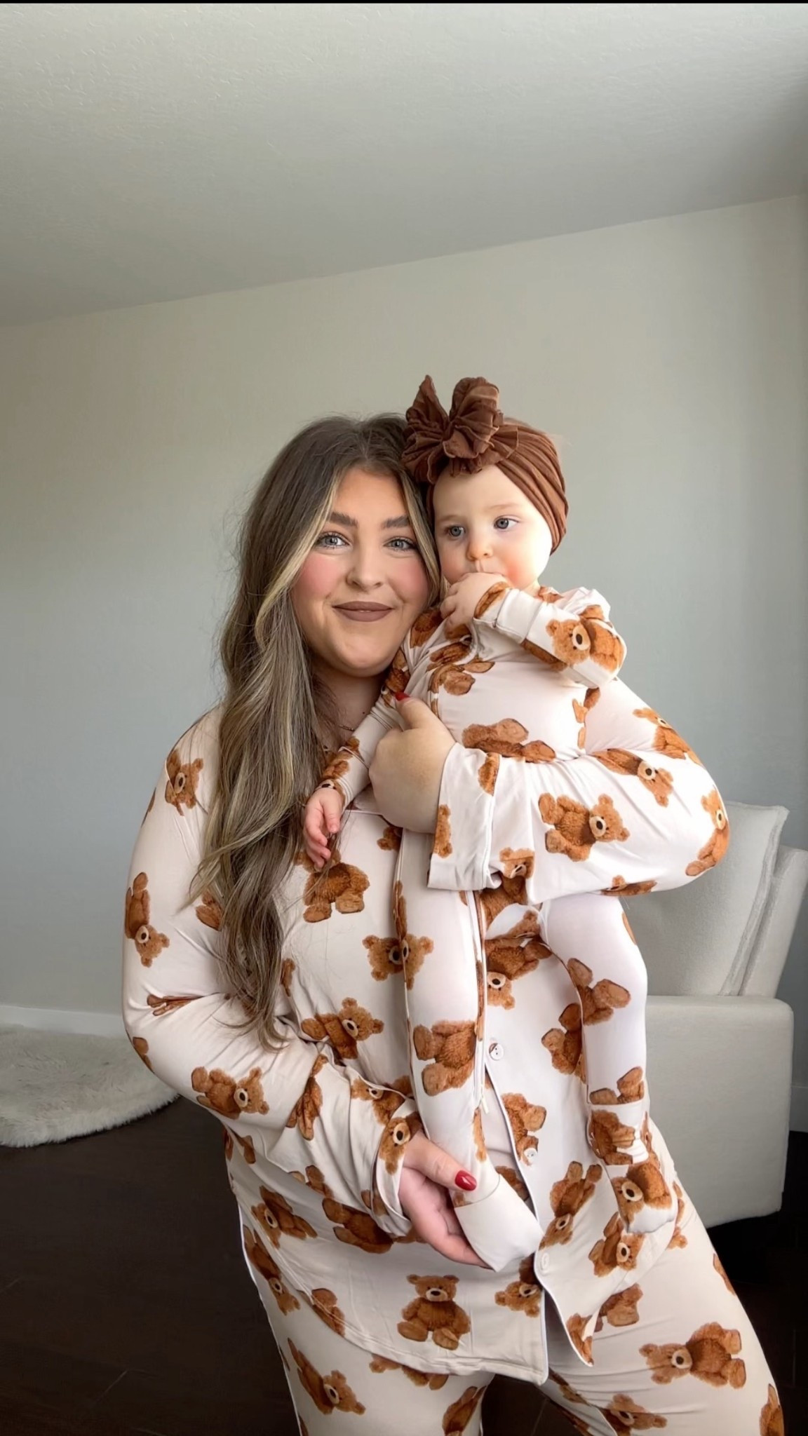 wearing the xxl & blakeleigh in the 9-12 month size!! 🧸

matching pajamas 
mommy and me
bamboo pajamas
baby girl style
mom style 

#LTKmomlife #LTKBaby