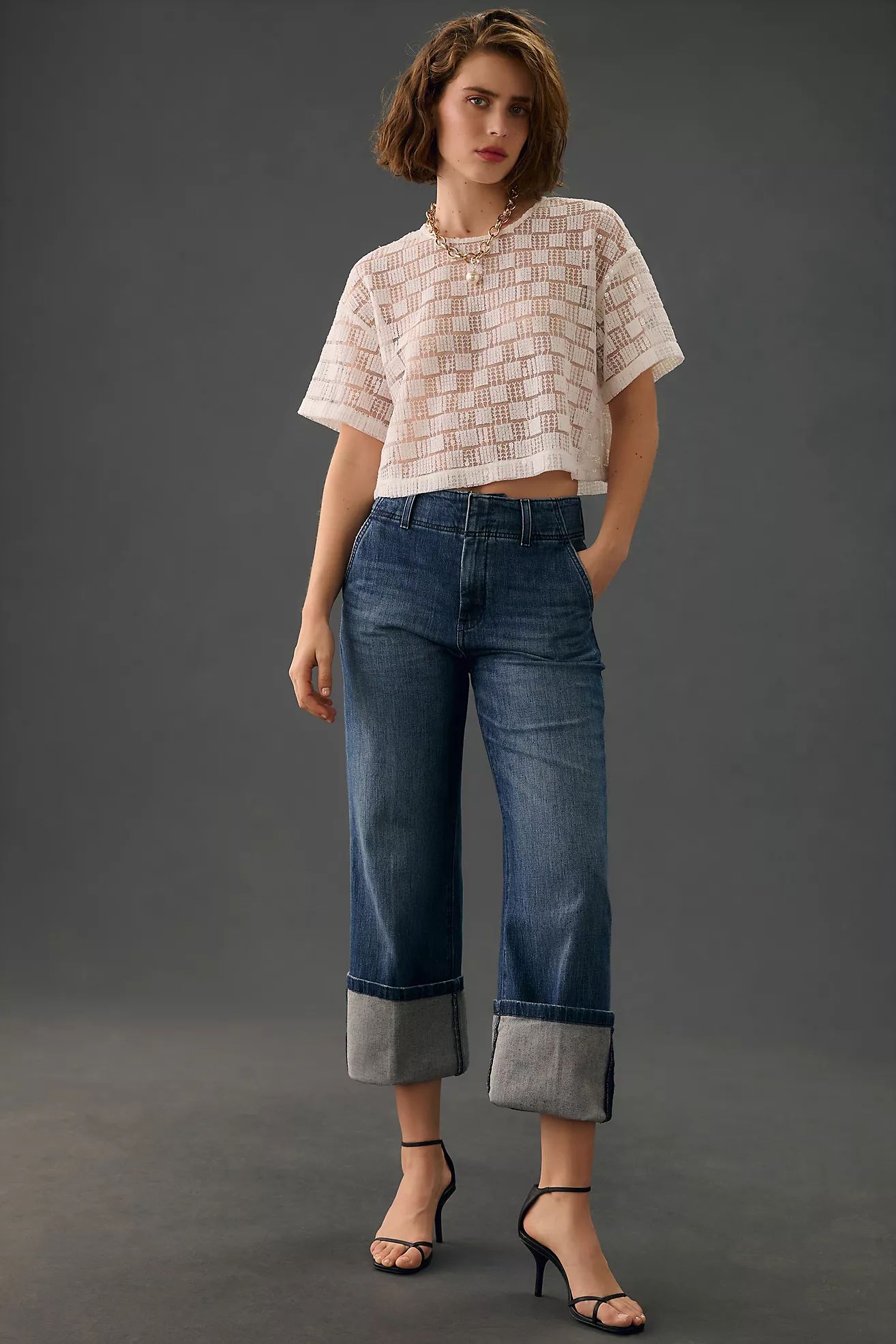 Pilcro Relaxed Mid-Rise Cuffed Jeans | Anthropologie (US)