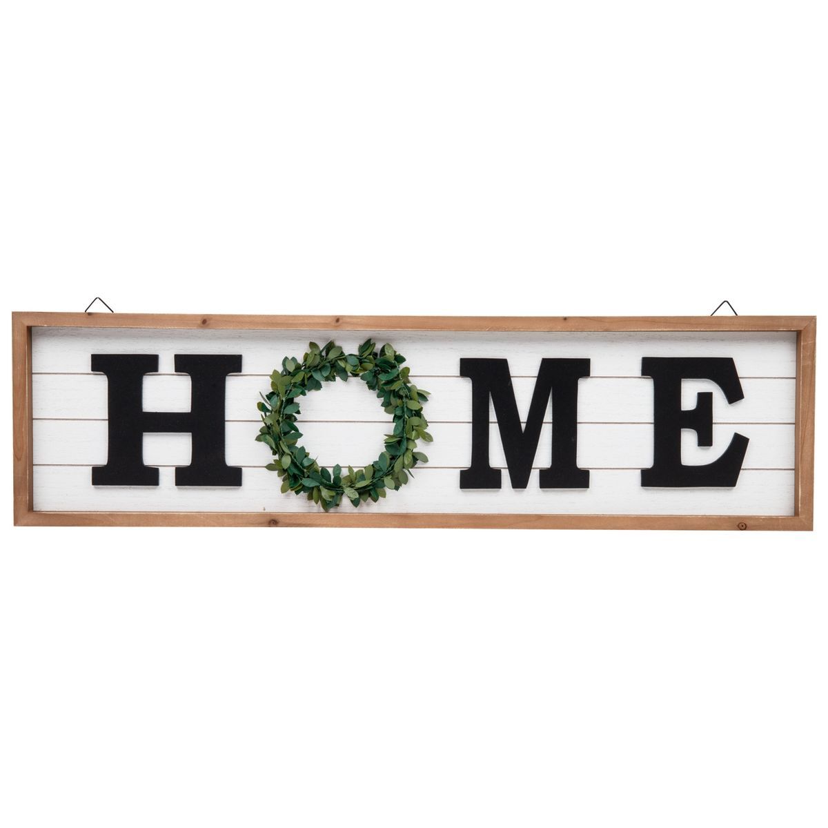 Mind Reader Large Framed Rustic Wood Farmhouse Wall Home Sign with Pop Out Wreath for Letter O, 3... | Target