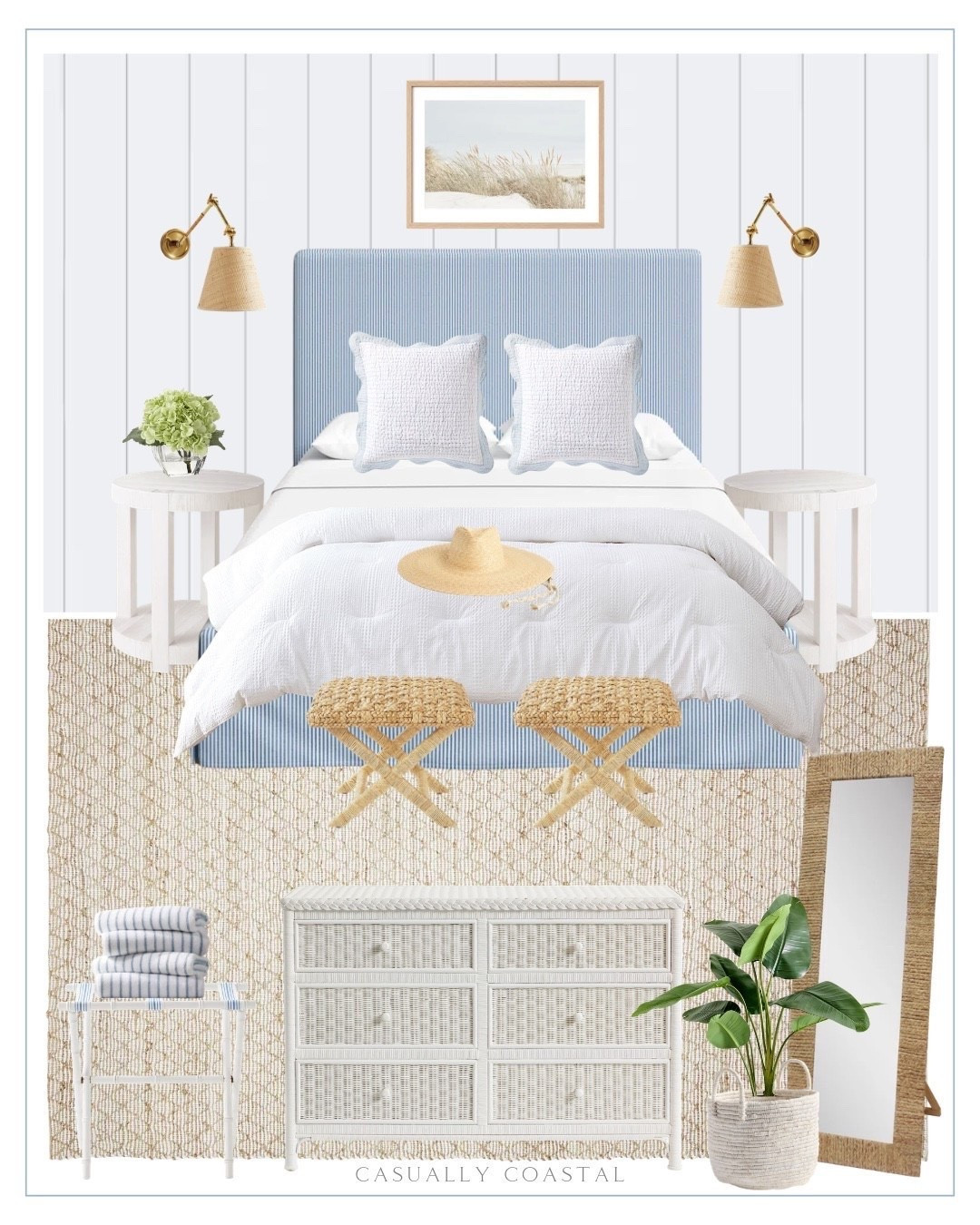 Coastal Guest Room Design

Coastal home, guest bedroom, coastal rug, coastal bed, coastal mirror, coastal sconce, bamboo luggage rack, stripe cotton bath towels, upholstered slipcover bed, striped bed, coastal dresser, pottery barn dresser, full length mirror, bedroom mirror, faux banana leaf tree, coil basket, coastal basket, round end table, wayfair end table, Serena & lily sconce, Serena & lily rug, neutral rug, bedroom rug, 8x10 rug, faux hydrangeas, x-base stool, coastal stool, Etsy wall art, coastal dunes art, tuckernuck hat, coastal sham, white and blue quilt, coastal quilt, coastal bedding, Turkish cotton terry robe, duvet cover

#LTKHome
