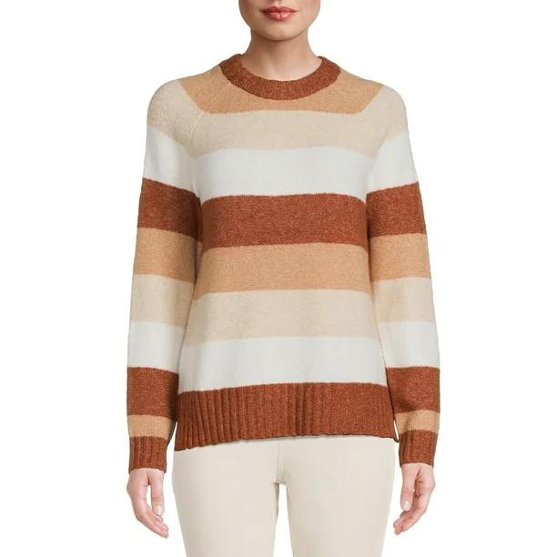 Time and Tru Women's Spongy Pullover Sweater - Walmart.com | Walmart (US)