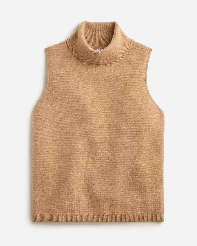 Cashmere mockneck sweater shell | J. Crew US