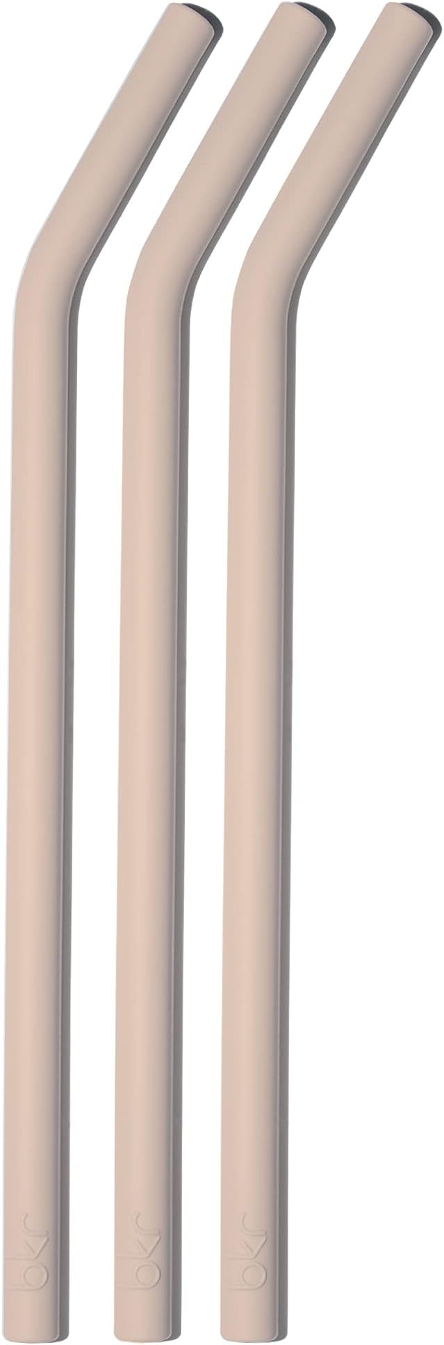 bkr Straw Set - Set of 3 - Soft Silicone Angled Straws - for Glass Water Bottle - Dishwasher Safe | Amazon (US)
