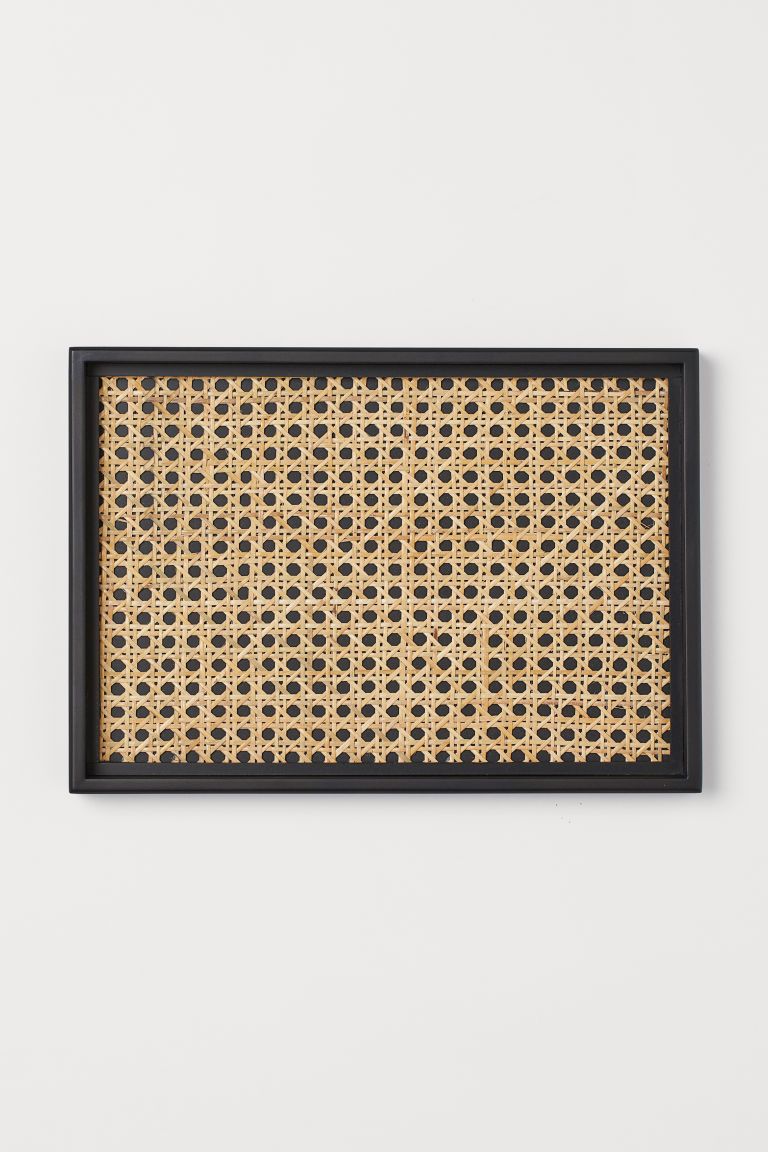 H & M - Tray with Rattan - Black | H&M (US + CA)