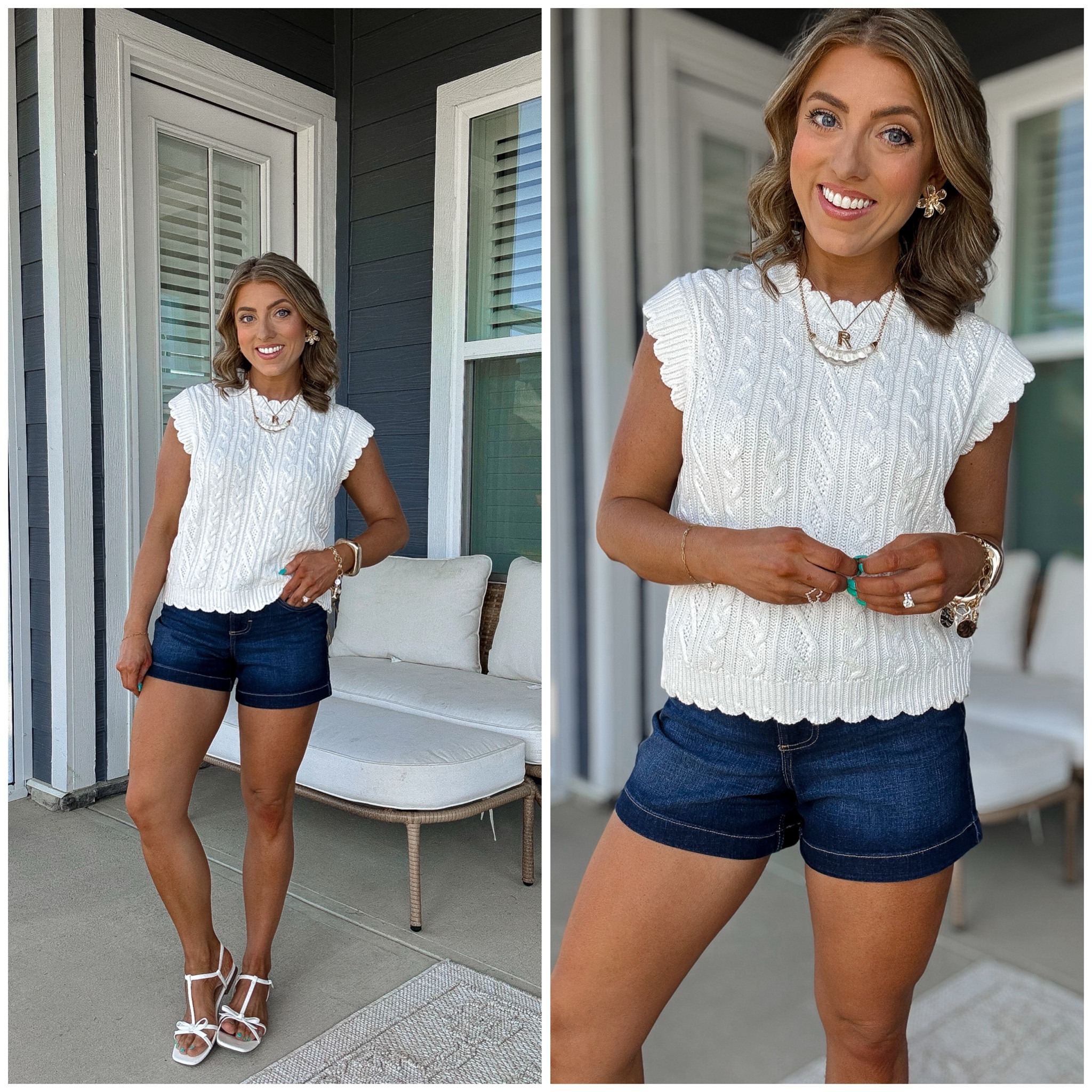 Head to toe Walmart and this one is giving effortless elevated everyday 🤍 This cable knit flutter sleeve top is SO good for spring—lightweight, textured, and looks way more expensive. Paired with these classic dark wash denim shorts that are the perfect length and fit 🙌🏼 easy, flattering, and a closet staple.

This is one of those throw-on-and-go outfits you’ll wear on repeat all season 👏🏼

#walmartfashion #walmartstyle #springoutfits #momstyle #everydayoutfit #affordablestyle #denimshorts #springstyle #casualoutfit #budgetfashion #walmartfinds #outfitinspo


#LTKootd #LTKPetite