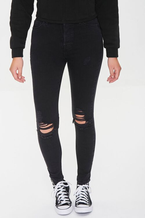 Premium Distressed Skinny Jeans | Forever 21 (US)