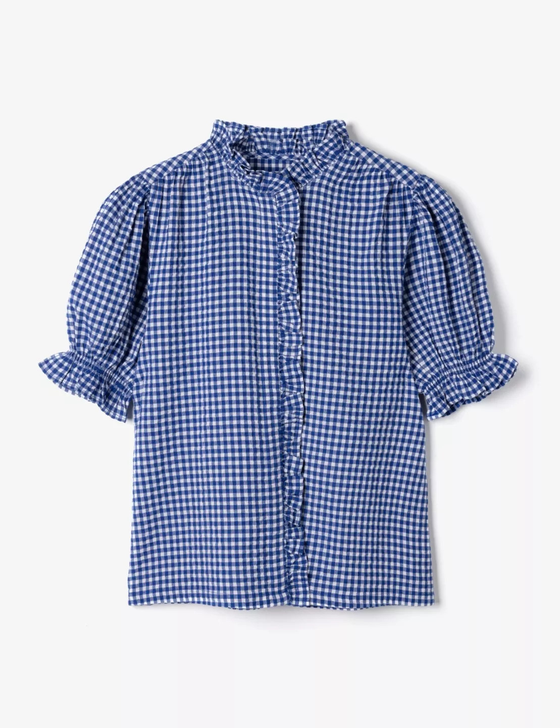 Monday Gingham Blouse - Blue/White | Penelope Chilvers