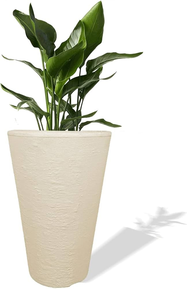 Elly Décor 12 inch, 18" Tall Conic Round Planter Pot with Drainage Hole,Lightweight, Extremely D... | Amazon (US)